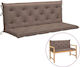 vidaXL Garden Swing Cushion with Backrest Taupe 150x50 cm