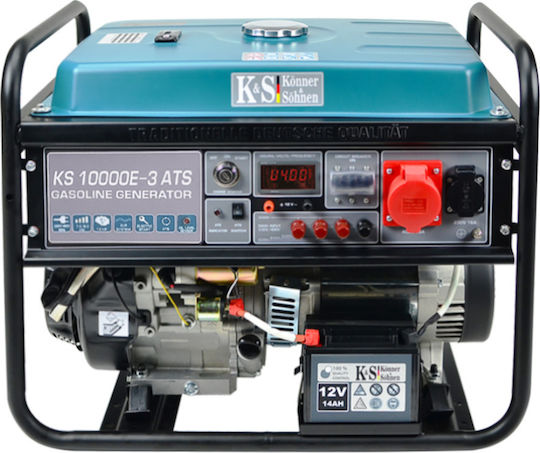 Könner & Söhnen KS ATS Trifazică Generator Benzină (în patru timpi) Patru timpi cu Autostart și Putere Maximă 9kVA