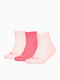 PUMA Athletic Kids' Ankle Socks Quarter Pink 3 Pairs