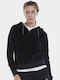 Women's Sweatshirt Jacket Velvet Hooded Black
