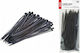 AMiO Plastic Cable Ties 300mmx4.8mm In Black Colour 100 Pieces 02156