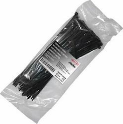 Adeleq Δεματικά Καλωδίων Πλαστικά 200mmx2.5mm σε Μαύρο χρώμα (100τμχ) (19-200251)