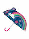 Stephen Joseph Kids Curved Handle Umbrella Pop Up Rainbow with Diameter 69cm Multicolour