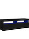 Suport TV cu Iluminare LED Negru L120xW35xH40cm