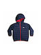 Quiksilver Kids Quilted Jacket short Hooded Navy Blue