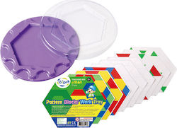 Gigo Pattern Blocks’ Circular Work Tray for 3+ years Years Old