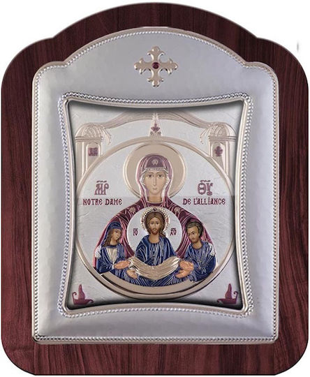Slevori Icoană Maica Domnului Cu Pruncul Argint 7.6x9.6cm