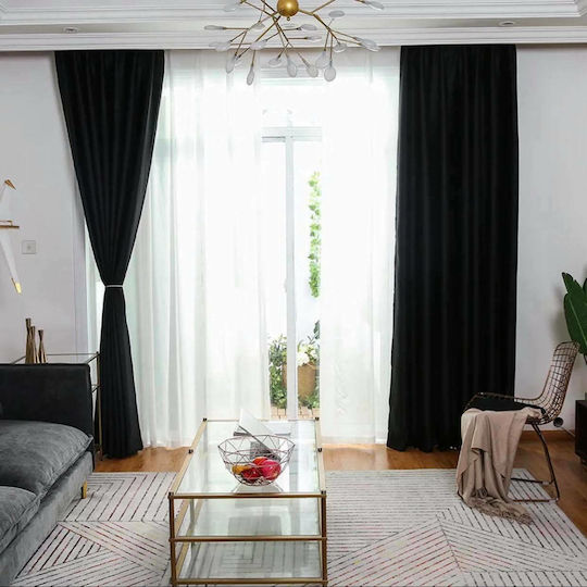 My Home Luxury Συσκότισης με Τρέσα Μαύρη 300x280εκ.