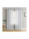 My Home Luxury Grommet Curtain Island Λευκή 280x270εκ.