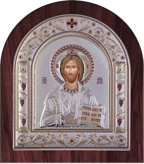 Slevori Εικόνα Исус Христос Silver 8.8x10см.