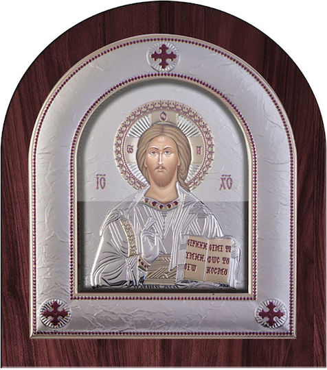 Slevori Εικόνα Jesus Christus Silber 8.8x10cm