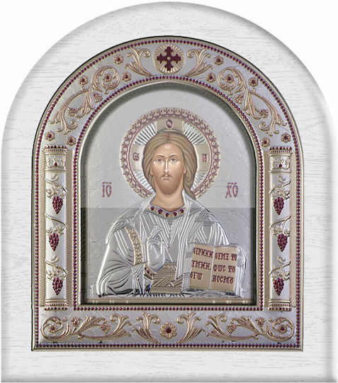 Slevori Εικόνα Исус Христос Silver 8.8x10см.