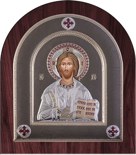 Slevori Εικόνα Jesus Christus Silber 8.8x10cm