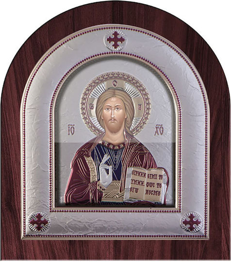 Slevori Εικόνα Jesus Christus Silber 8.8x10cm