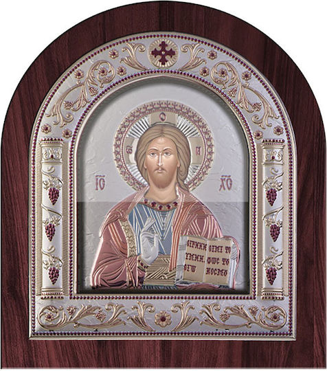 Slevori Εικόνα Jesus Christus Silber 8.8x10cm