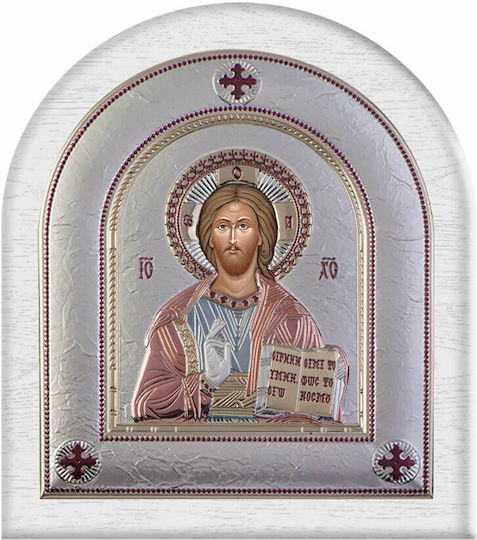 Slevori Εικόνα Jesus Christus Silber 8.8x10cm