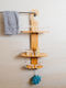 General Trade Wall Mounted Bathroom Shelf Wooden with 3 Shelves 30x13x70cm Brown