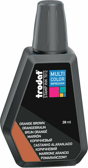 Trodat 7012 Cerneală lichidă pentru tamponul de cerneală Ștampilă Orange Brown