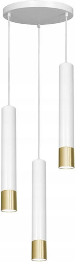 Luminex Nest Adjustable White Pendant Ceiling Light with GU10 Socket