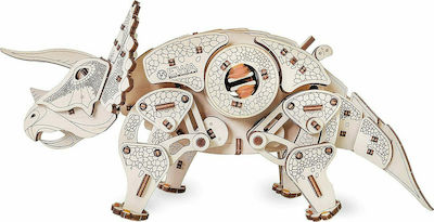 Eco Wood Art Построителна дървена игра Mechanical Model Triceratops