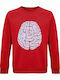 Sweatshirt Unisex, Organic "Mind Body Connection", Red