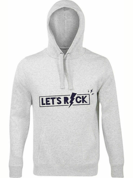 Hoodie Unisex "Let's ROCK", Ash