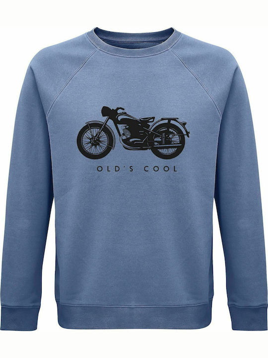 Sweatshirt Unisex, Organic "Old is Cool", Blue