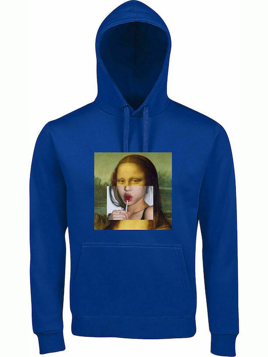 Hoodie Unisex "Monalisa Lollipop", Royal blue