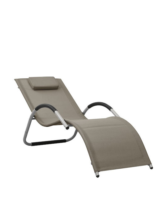 mit Textilene-Stoff Γκρι / Taupe 159x62x67cm