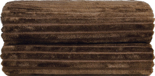 Kentia Jason Κουβέρτα Fleece Υπέρδιπλη 230x230εκ. Καφέ