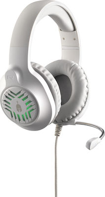 Spartan Gear Medusa Over Ear Gaming Headset with Connection 3.5mm White/Grey