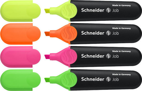 Schneider Job Μαρκαδόροι Υπογράμμισης 4.5mm Σετ 4 χρώματα
