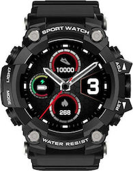 Manta SWT03BP Smartwatch με Παλμογράφο (Μαύρο)