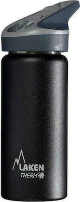 Laken Jannu Thermo Bottle Thermos Stainless Steel BPA Free Black 500ml with Mouthpiece 8-49-089-02 POL-849089-02