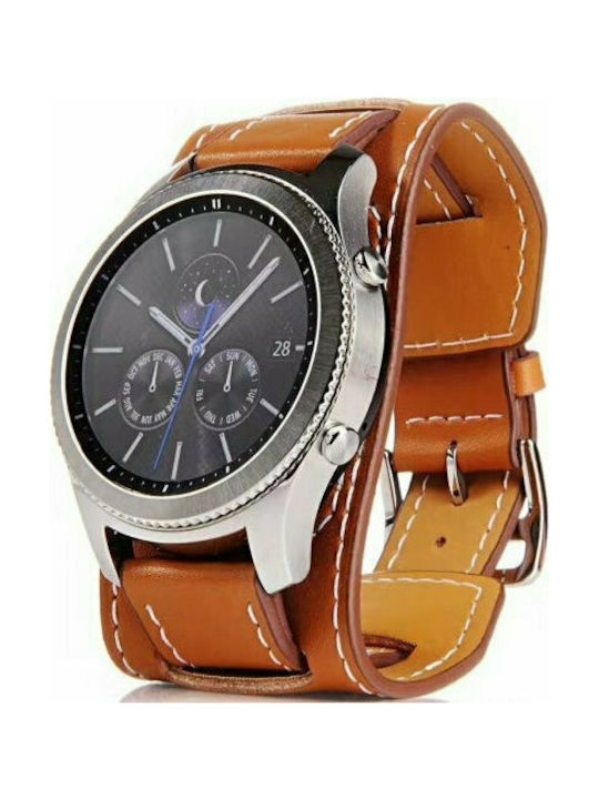 Quickfit Herms Armband Leder Leather Brown (Galaxy Watch 3 45mmEhre GS ProAmazfit GTR 47mm)