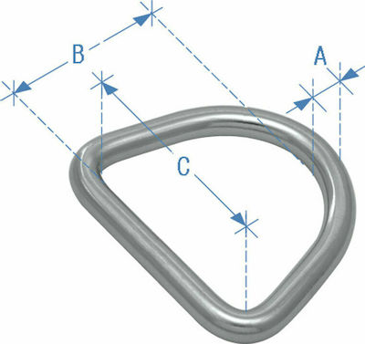 Lalizas Κρίκος Τύπου D Inox 316 4x30mm