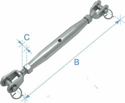 Lalizas Εντατήρας Κλειστού Τύπου Jaw & Jaw Inox 316 10mm