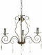 Keskor Chandelier 3xE14 Ø56cm with Crystals Bronze 9016-3