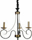 Keskor Chandelier Candlestick 3xE14 Black 52cm 89520-3