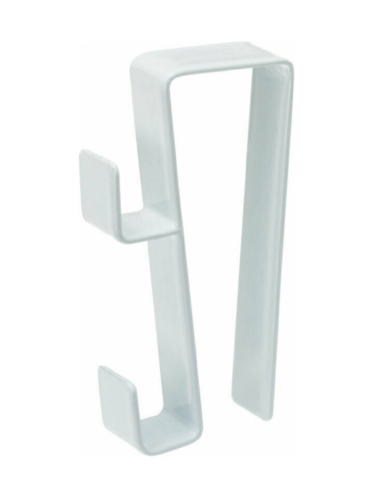 Yamazaki Metallic Door Hook with 2 Positions White 3.8x7.2cm