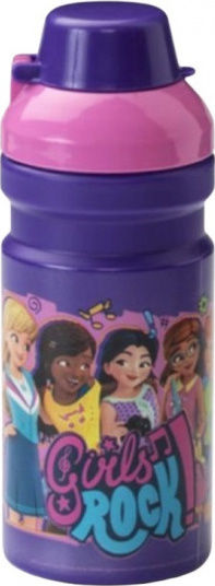 LEGO Friends Girls Παιδικό Παγούρι Πλαστικό με Καλαμάκι Μωβ 390ml