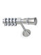 Anartisi Metallisch Vorhangstange Leon Doppel mit Stange Φ25mm 360cm Nickel Satin