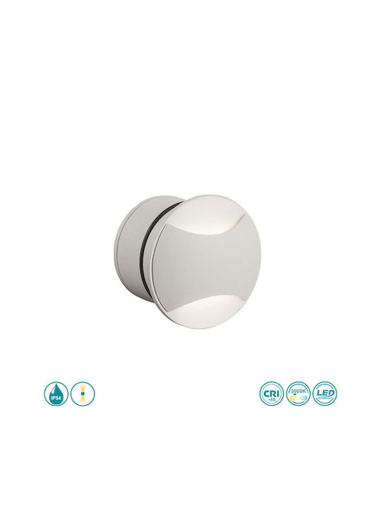 Viokef Ithaki Wandmontiertes Außen-Spotlight LED IP65 3W mit Warmweiß Licht Doppelstrahl