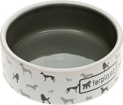 Ferplast Juno Ceramic Bowls Dog Food & Water White 300ml