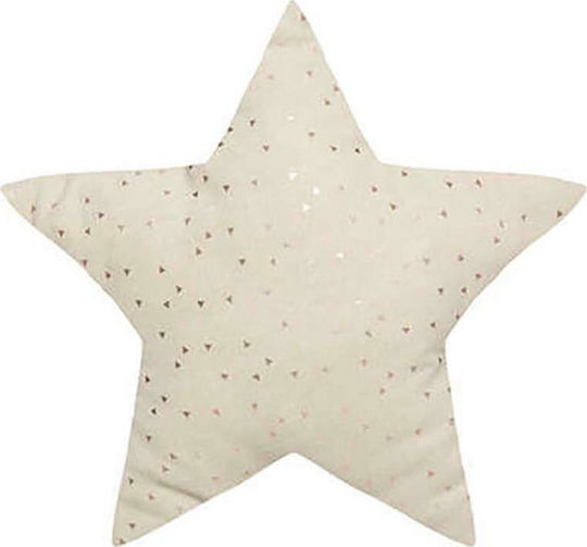 Pernă Decorativă pentru Pătuț Stea Ecru 45x28cm