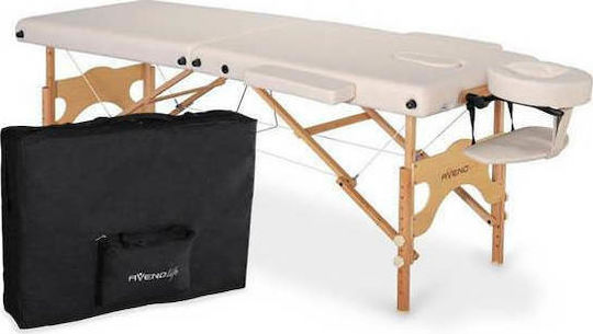 Aveno Life Aura Wooden Portable/Folding Beige Massage and Physiotherapy Bed 184x64cm
