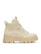 Aspha Leder Stiefeletten Damen Beige