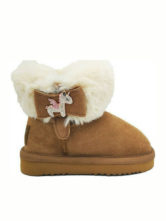 Sveva Suede Kids Boots Brown
