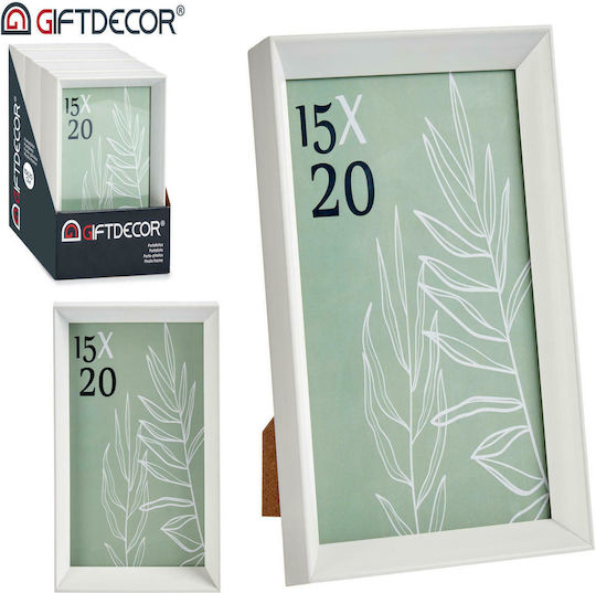 Gift Decor Plastic Photo Frame White