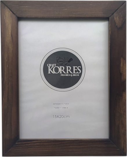 Korres Craft Wooden Walnut Brown Picture Frame